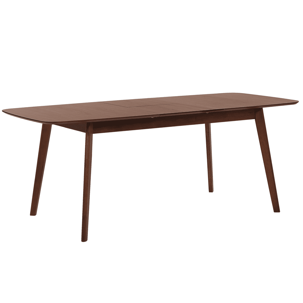 Beliani Rozkladací jedálenský stôl 120/150 x 75 cm tmavé drevo MADOX